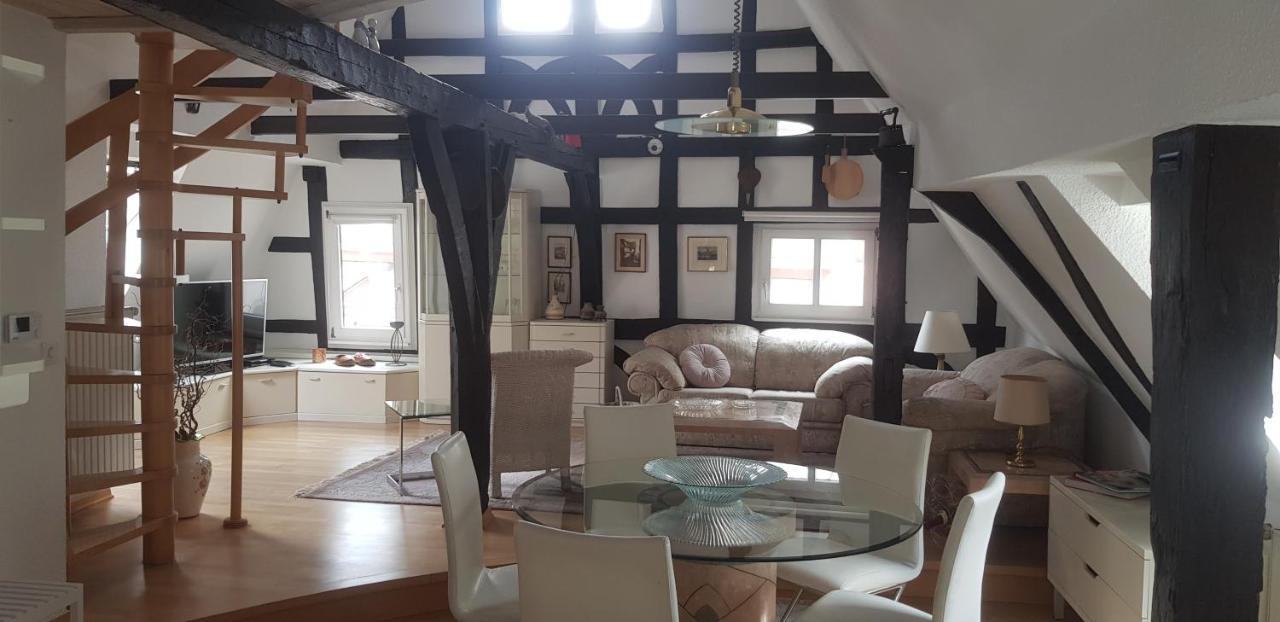 Penthouse Im Historischen Fachwerkhaus Mit Grosser Dachterrasse An Zentralster Lage Boppard Exterior foto